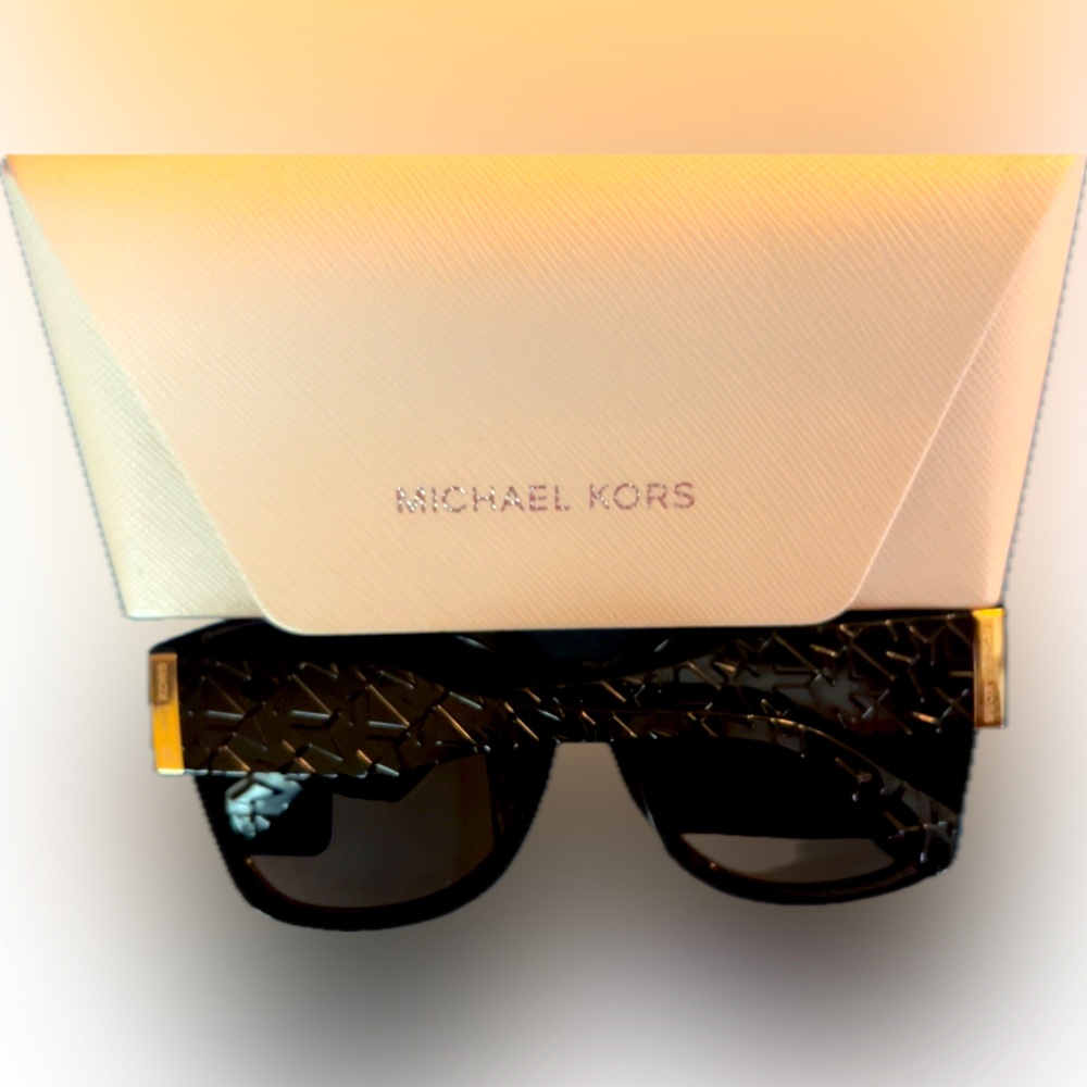 Michael Kors Black Sunglasses with Gold Accents